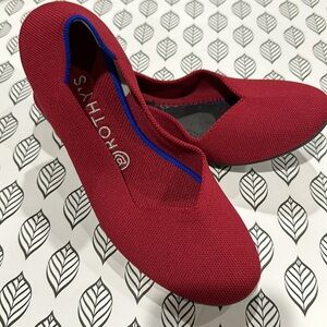 Rothy’s Round Toe Red Flats . Size 9